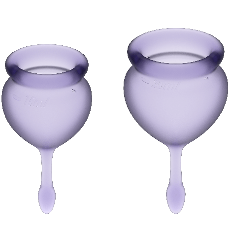 SATISFYER - FEEL GOOD LILAC MENSTRUAL CUP KIT 15 + 20 ML