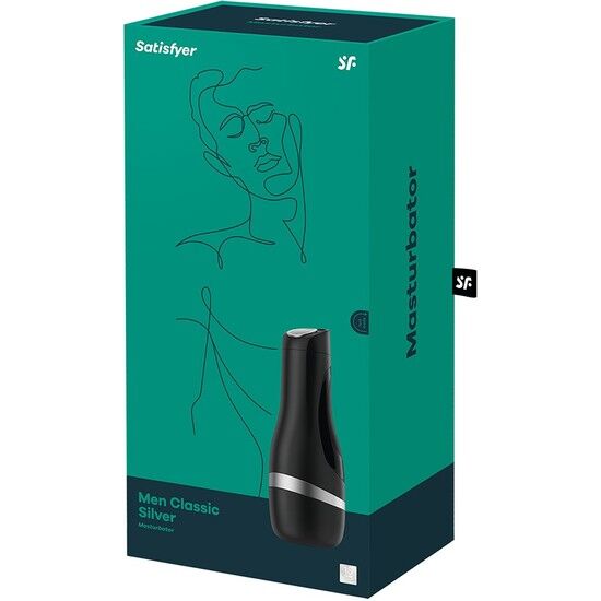 SATISFYER - MASTURBADOR MEN CLASSIC PLATA