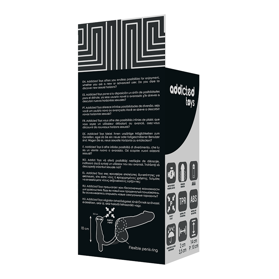Brinquedos viciados - vibrador preto prostático 10 cm