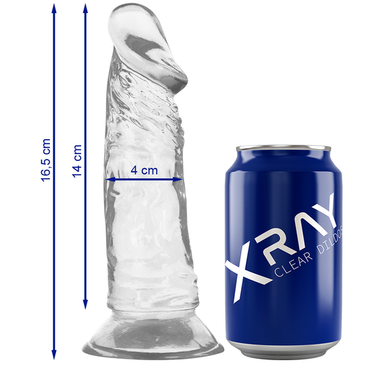XRAY CLEAR TRANSPARENT DILDO 16.5CM X 4CM