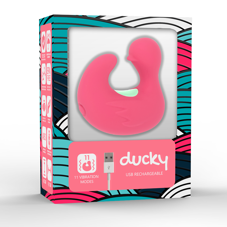 HAPPY LOKY - DEDAL PATO ESTIMULADOR DE SILICONE RECARREGÁVEL DUCKYMANIA