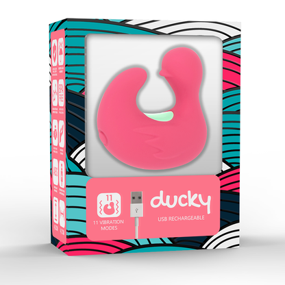 HAPPY LOKY - DEDAL PATO ESTIMULADOR DE SILICONE RECARREGÁVEL DUCKYMANIA