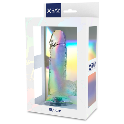 RAIO X - DILDO REALISTA TRANSPARENTE 15.5 CM -O- 3.5 CM