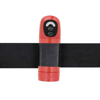 HARNESS ATTRACTION - ARNÉS  DANIEL CON VIBRACIÓN Y ROTACIÓN 18 CM -O- 3.5 CM