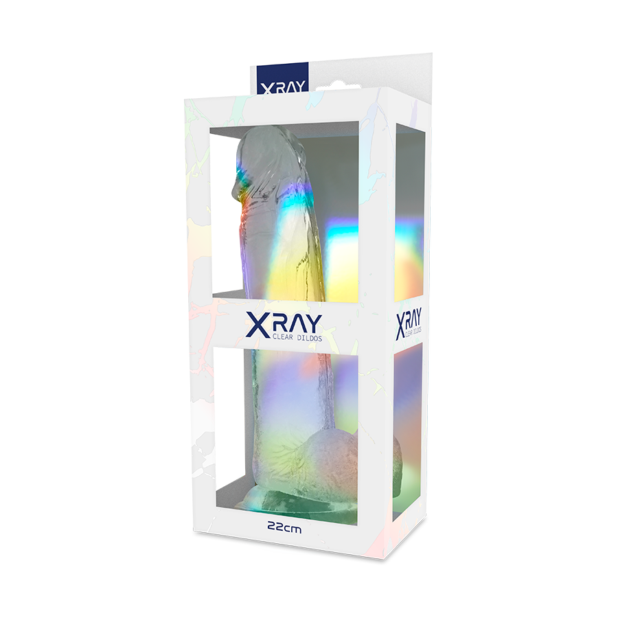 RAIO X - DILDO REALISTA TRANSPARENTE 22 CM -O- 4,6 CM