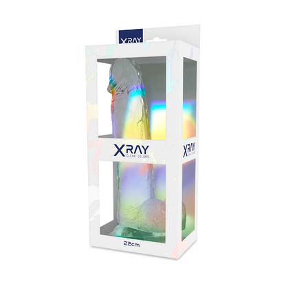 RAIO X - DILDO REALISTA TRANSPARENTE 22 CM -O- 4,6 CM