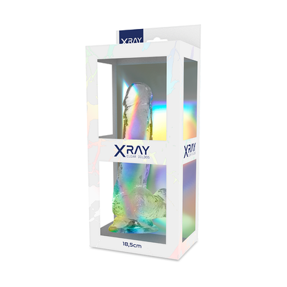 RAIO X - DILDO REALISTA TRANSPARENTE 18.5 CM -O- 3.8 CM