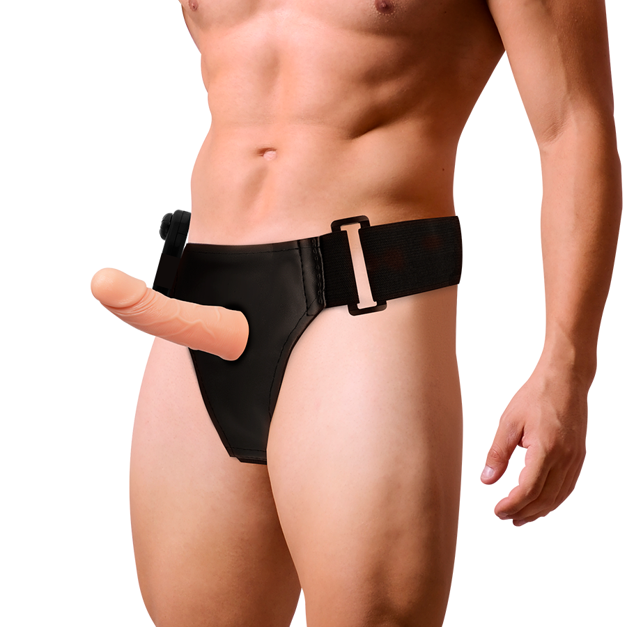 HARNESS ATTRACTION - ARNÉS  HUECO MARCOS CON VIBRADOR 15 CM -O- 5 CM