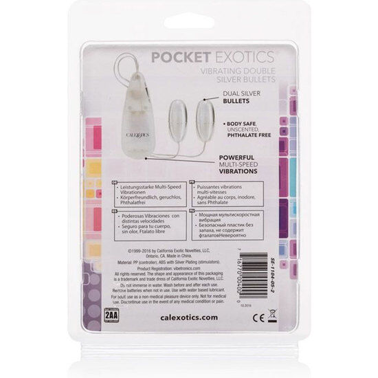 CALEXOTICS - SILVER VIBRATING BULLETS DUO