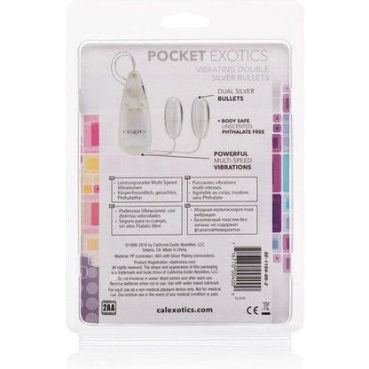 CALEXOTICS - SILVER VIBRATING BULLETS DUO