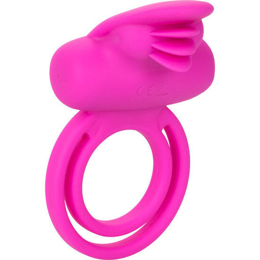 CALEXOTICS - DUAL CLIT FLICKER ENHANCER DUBBEL VIBRATORISK SILIKONRING ROSA