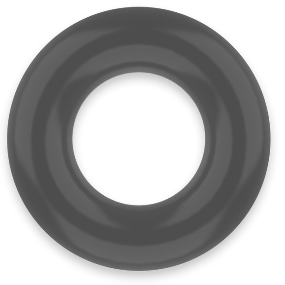 Powering - Anel de pênis super flexível e resistente 3,8 cm de preto preto
