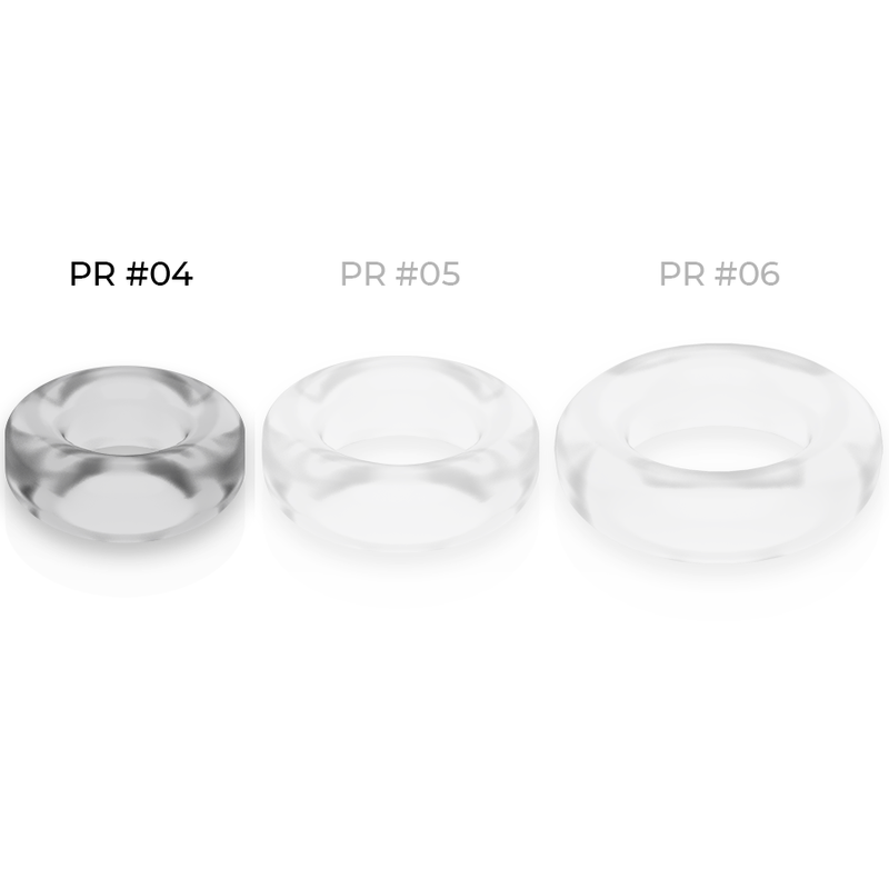 Alimentació: anell de penis super flexible i resistent 3,8cm PR04 clar