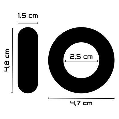 POWER - SUPER FLEXIBEL OCH RESISTENT PENISRING 4,8 CM PR05 SVART