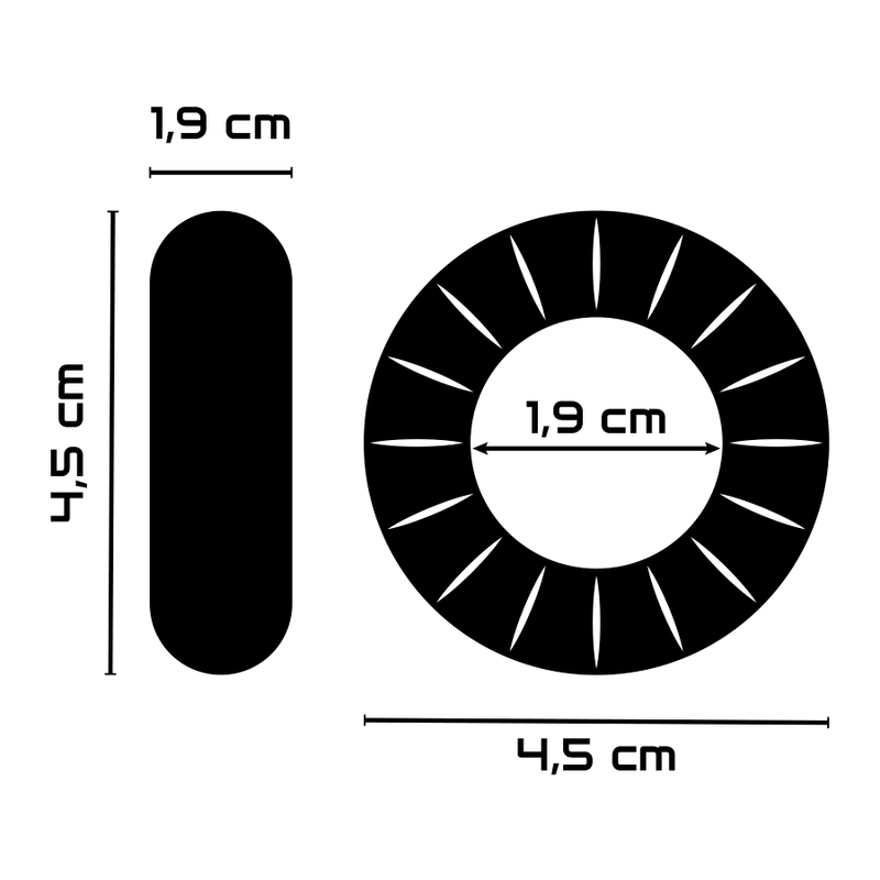 POWER - SUPER FLEXIBEL OCH RESISTENT PENISRING 4,5 CM PR07 SVART