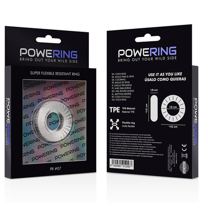 Alimentació: anell de penis super flexible i resistent 4.5cm pr07 clar