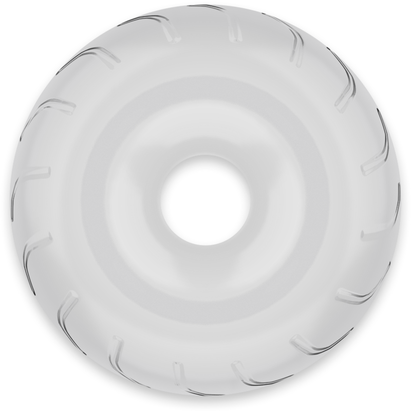 Powering - Anel de pênis super flexível e resistente 5cm pr08 claro