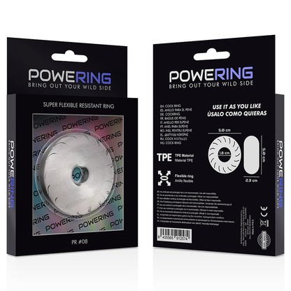 POWERING - SUPER FLEXIBLE I RESISTENT ANELL PENIS 5CM PR08 CLEAR