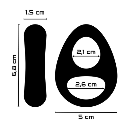 POWER - SUPER FLEXIBEL OCH RESISTENT PENIS OCH TESTIKEL RING PR13 SVART