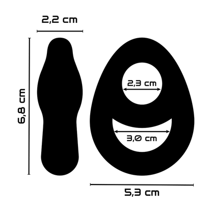 POWER - SUPER FLEXIBEL OCH RESISTENT PENIS OCH TESTIKEL RING PR14 SVART