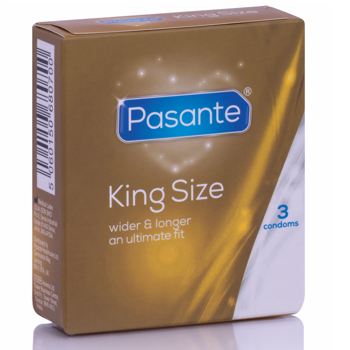 Intern - Condoms King Més llarg i ampli de 3 unitats