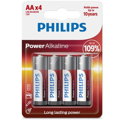 PHILIPS - ЛУЖНА БАТАРЕЯ AA LR6 БЛІСТЕР*4