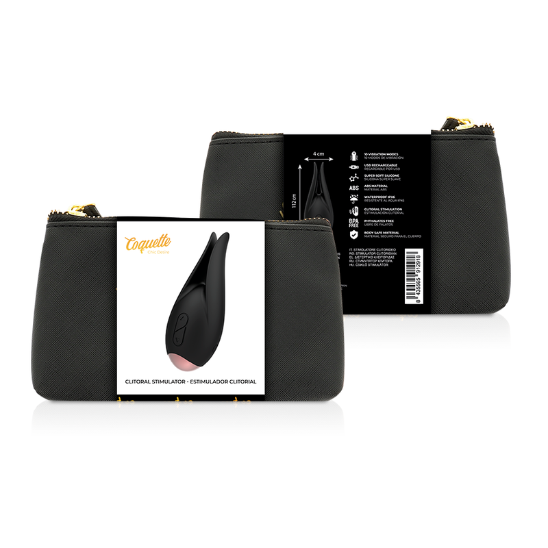 COQUETTE CHIC DESIRE - BLACK / GOLD FLOWER CLITORAL STIMULATOR