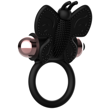 COQUETTE TOYS - COCK RING BUTTERFLY VIBRATOR RING SVART / GULD