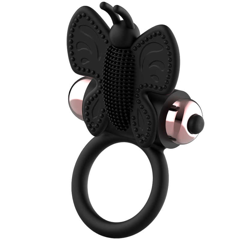 COQUETTE TOYS - COCK RING BUTTERFLY ANELL VIBRADOR NEGRE / GOLD