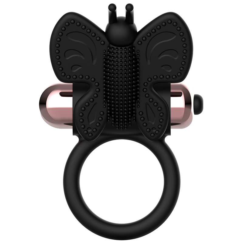 COQUETTE TOYS - COCK RING BUTTERFLY ANELL VIBRADOR NEGRE / GOLD