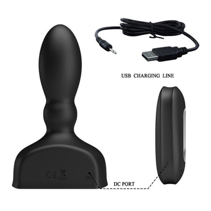 MR PLAY - PLUG ANAL INFLÁVEL PRETO CONTROLO REMOTO