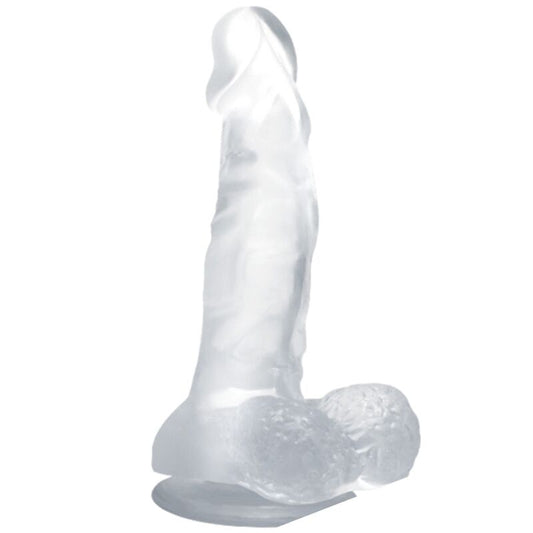 BAILE - DILDO REALÍSTICO CON VENTOSA Y TESTÍCULOS 16.7 CM TRANSPARENTE