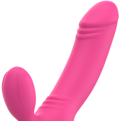 OHMAMA - BIX VIBRADOR DUPLA ESTIMULAÇÃO XMAS EDITION ROSA
