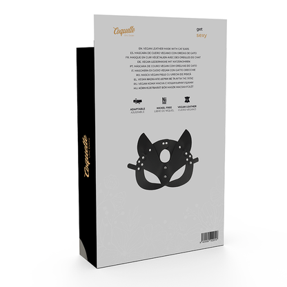 COQUETTE CHIC DESIRE - MÁSCARA CUERO VEGANO CON OREJAS DE GATO