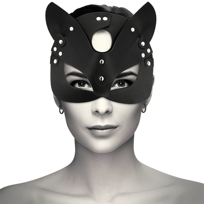 COQUETTE CHIC DESIRE - MÁSCARA CUERO VEGANO CON OREJAS DE GATO