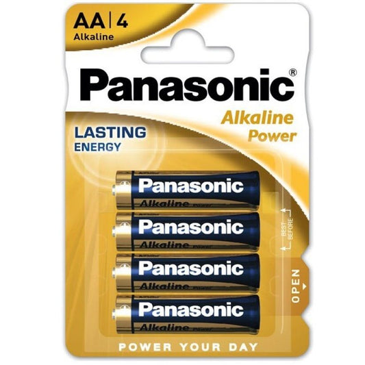 PANASONIC - BRONS ALKALINE AA BATTERI LR6 BLISTER*4