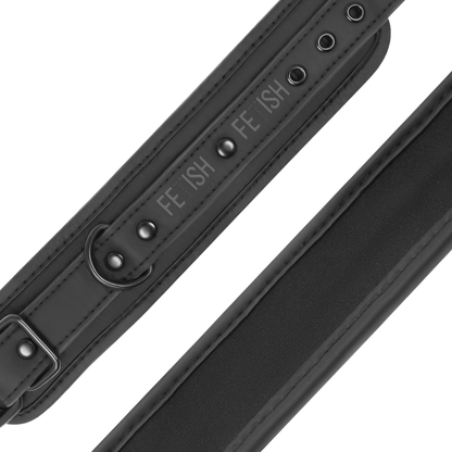 FETISH SUBMISSIVE - VEGAN LEATHER CUFFS WITH NEOPRENE LINING