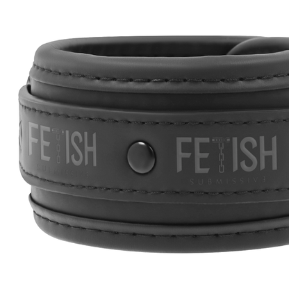 FETISH SUBMISSIVE - VEGAN LEATHER CUFFS WITH NEOPRENE LINING