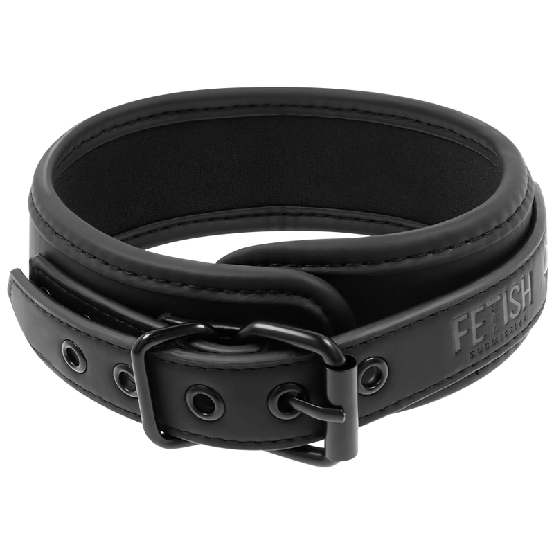 FETISH SUBMISSIVE - COLLAR CON CADENA CON FORRO DE NEOPRENO