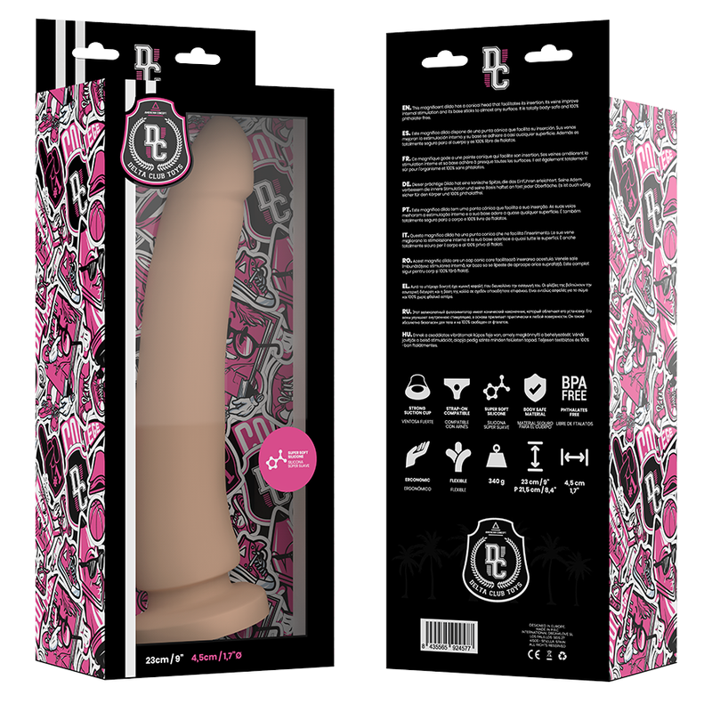 DELTA CLUB - REALISTIC NATURAL MEDICAL SILICONE DILDO 23 CM -O- 4.5 CM