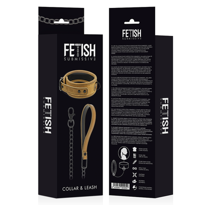 FETISH SUBMISSIVE ORIGIN - NEOPRENE LINED CHAIN COLLAR
