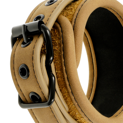 FETISH SUBMISSIVE ORIGIN - VEGAN LEATHER ANKLE CUFFS WITH NEOPRENE LINING