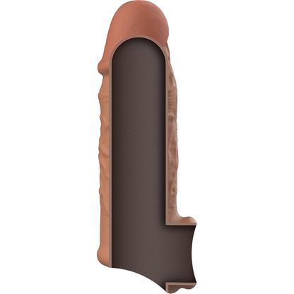 VIRILXL - EXTENSIÓN DE PENE LIQUID SILICONE V7 MARRÓN