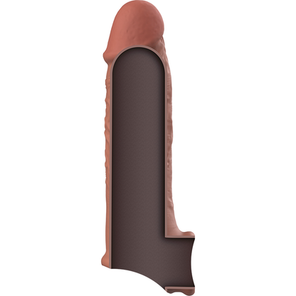 VIRILXL - EXTENSIÓN DE PENE LIQUID SILICONE V9 MARRÓN