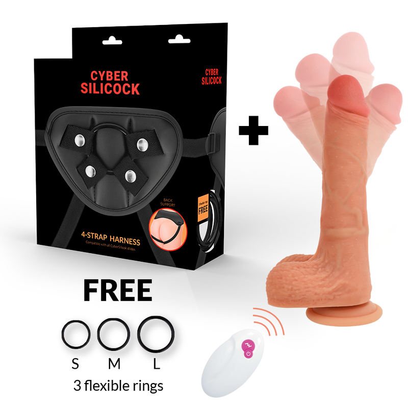 CYBER SILICOCK - MR RICK REMOTE CONTROL LIQUID SILICONE HARNESS