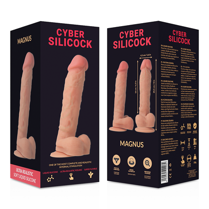 CYBER SILICOCK - ARNÉS SILICONA LÍQUIDA MAGNUS 20.5 CM -O- 4.1 CM