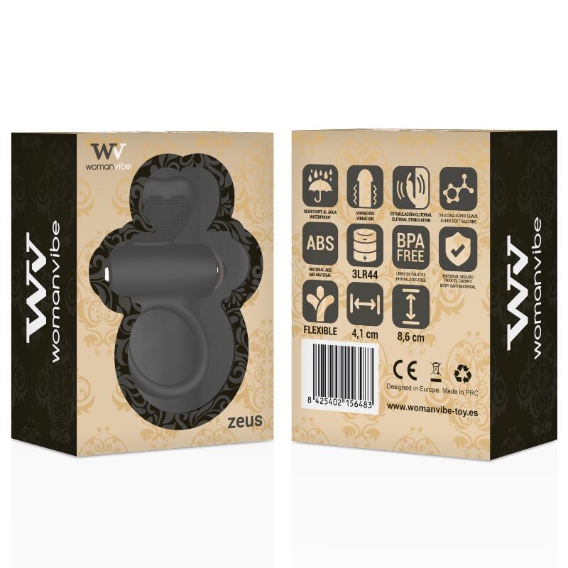 Womanvibe - Anell de vibrador de silicona Zeus
