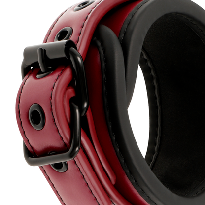 FETISH SUBMISSIVE DARK ROOM - ESPOSAS TOBILLOS CUERO VEGANO CON FORRO DE NEOPRENO