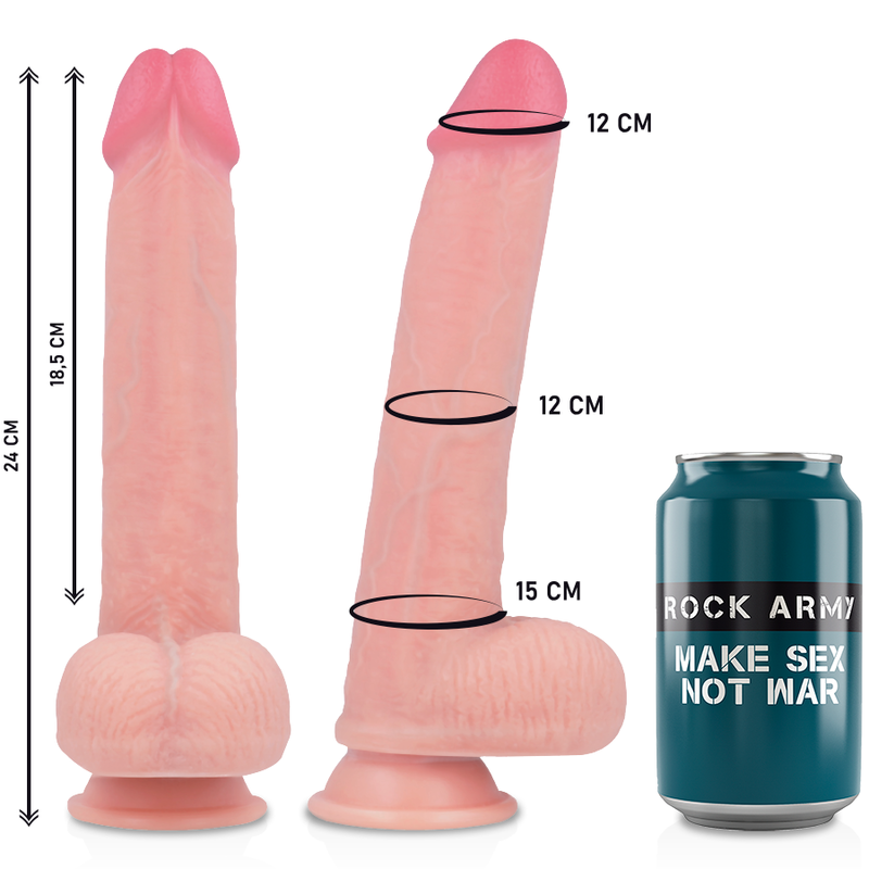 ROCKARMY - HARNESS + LIQUID SILICONE DILDO PREMIUM KINGCOBRA 24 CM -O- 4.77 CM