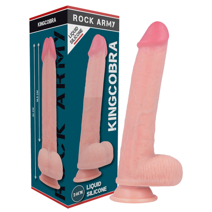 ROCKARMY - HARNESS + LIQUID SILICONE DILDO PREMIUM KINGCOBRA 24 CM -O- 4.77 CM